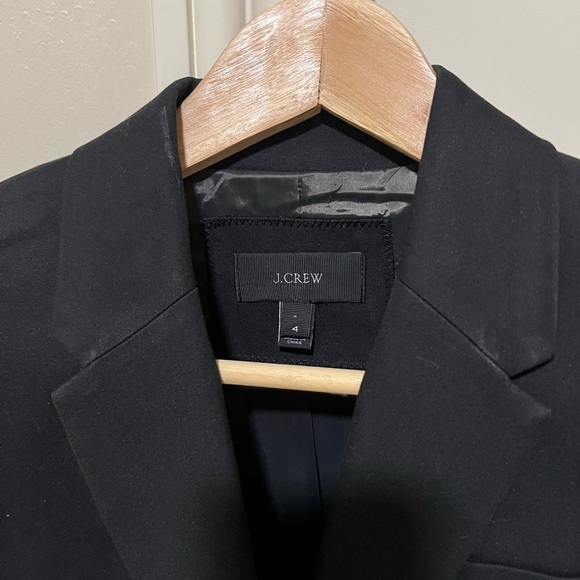 J Crew Black Blazer with Puffed Sleeve Shoulders - Picture 2 of 3
